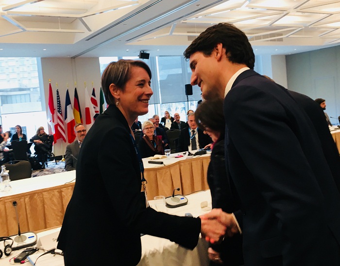 Debi with Trudeau