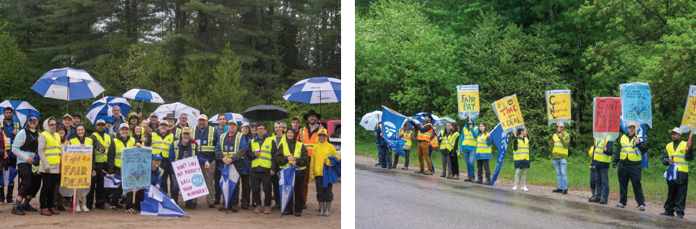 CRPEG members on picket line