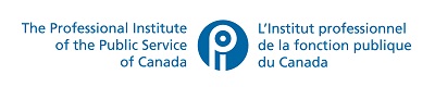 PIPSC logo - Blue - Horizontal - Centered - Bilingual (English first)